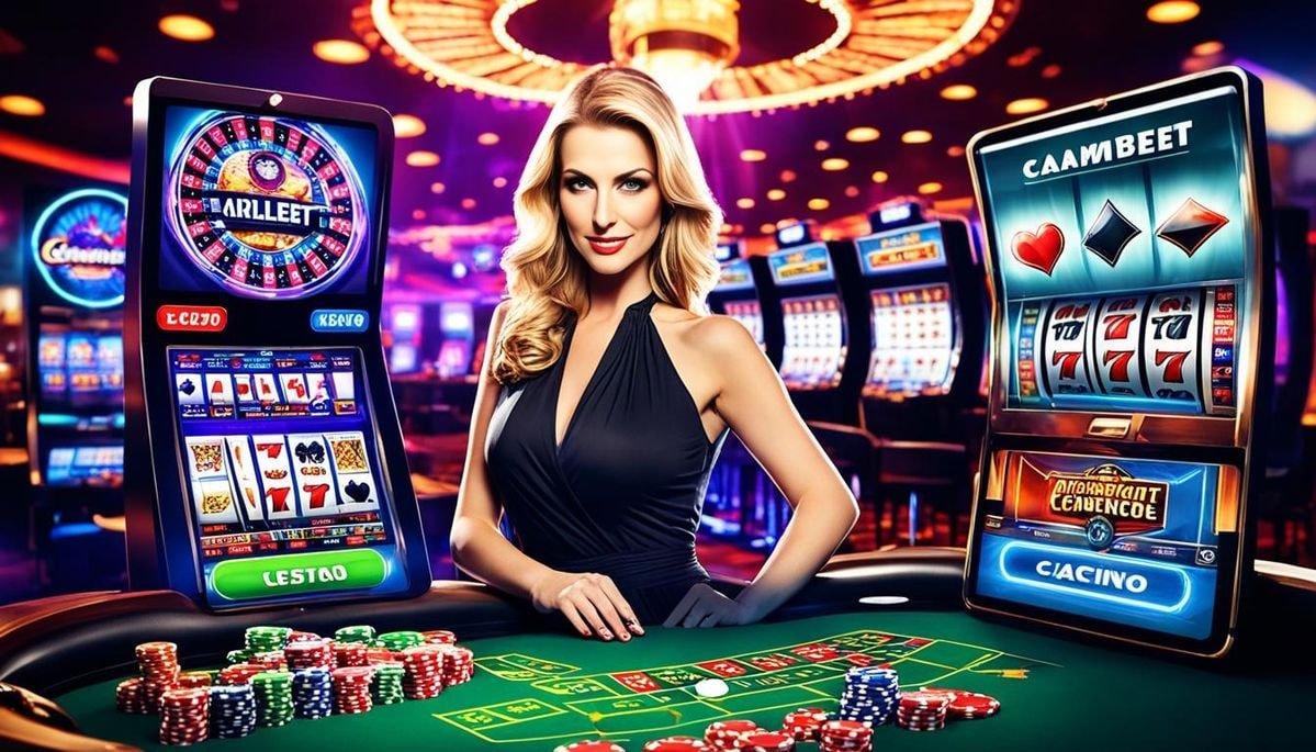 Casino games lobby on 747-9 with live dealer tables and card games